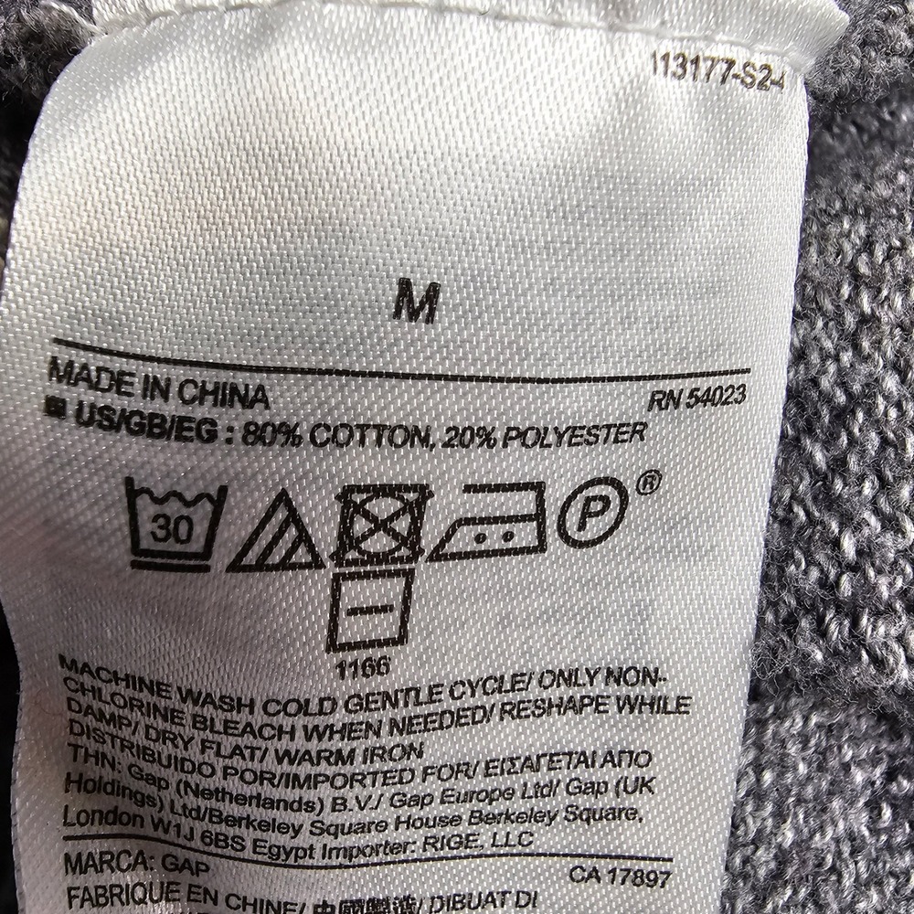 Gap Mens Colorblock Turtleneck Sweater Brown Grey Blue Snap Neck Medium - Picture 6 of 11